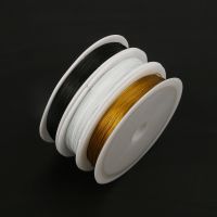 【YF】✾  0.3/0.38/0.45mm Stell Wire Gold Color Beading Wires Cord String for Necklace Making