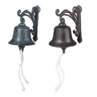 ㍿ Vintage Doorbell Wall Hanging Welcome Family Garden Craft Decoration Cast Iron Dinner Bell Wall Hanging Metal Doorbell