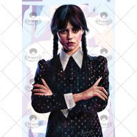 ภาพวาด ไอดอล Wednesday Addams {Jenna Ortega} วาดจากiPad โปรแกรม PROCREATE งานปริ้นท์เลเซอร์  ID007