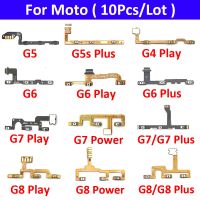 10Pcs Original Power On Off Volume ปุ่มด้านข้างคีย์ Flex Cable สําหรับ Moto G5 G4 G5s G6 G7 G8 G9 Plus Play Power Lite