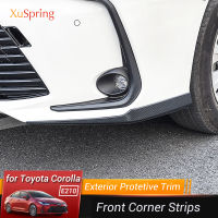 รถด้านหน้ามุมป้องกัน Garnish Trim Strips สติกเกอร์รถสำหรับ Toyota Corolla 2019 2020 2021 E210 12th