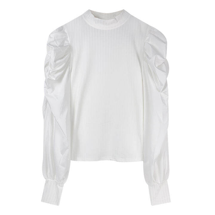 korean-style-r-western-style-stitching-bubble-long-sleeved-sweater