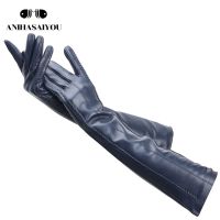 Multicolor women 39;s gloves50cm long leather glovessheepskin women 39;s leather glovesKeep warm women 39;s winter gloves-2226C