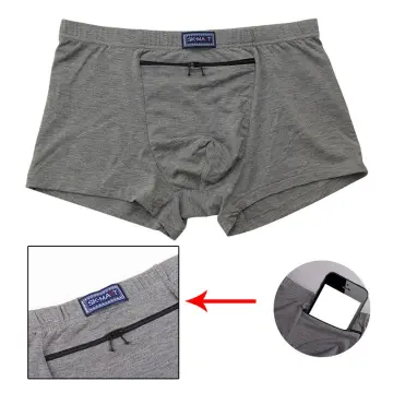 Womens 100% Pickpocket Proof Boyshorts Underwear with Secret Zipper Pockets