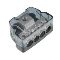 Multi-functional Practical Durable 4 Way Power Distribution Block 0GA in to 4GA Out for Car Audio Stereo Amplifier