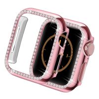 Diamond Case for Apple Watch cover Series 8 7 6 SE 5 4 3 41mm 45mm 38MM 42MM PC Bumper Protector Accessories Iwatch 40mm 44mm