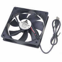 Gdstime DC 5V Fans 120mm Computer Cooling Fan Desktop PC with Cover Brushless 120mmx120mmx25mm USB Fan with Speed Controller