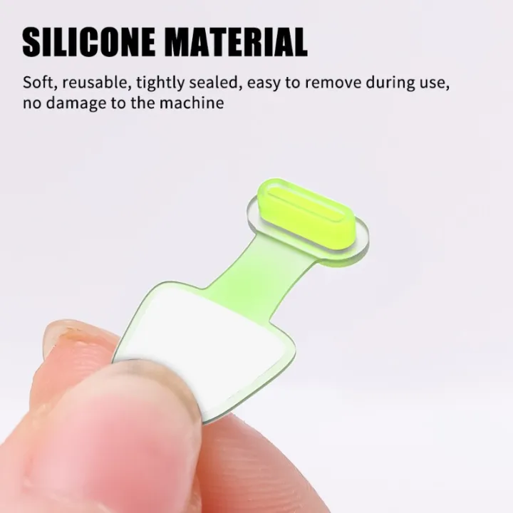 6pcs-luminous-anti-lost-dust-plug-suit-for-apple-iphone-14-13-12-ios-charging-port-protector-type-c-silicone-dustplugs-cover-electrical-connectors