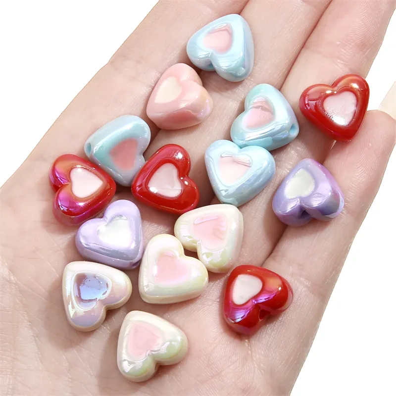 Heart Beads - Plastic