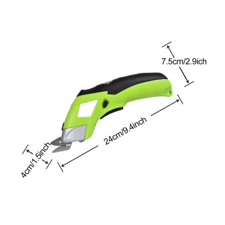กรรไกรแบบไม่ใช้เชือกอเนกประสงค์4v-กรรไกรไร้สายใช้แบตเตอรี่ผ้าคลุมตัดพรมพีวีซีเครื่องตัดหนังแบบพกพาใบมีด2ใบมีด