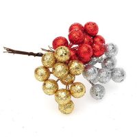 10Pcs/lot Christmas Tree Hanging Baubles Fruit Ball Event Party Christmas Decoration Ornament Red Sliver Gold