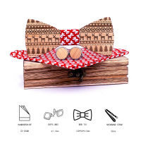 (ร้อน) เมเปิ้ลไม้ผูกโบว์สำหรับผู้ชายผูกไม้ Bowtie แฮนด์เมดผีเสื้อไม้โบว์ผูก G Ravata ของขวัญ Cufflink ผ้าเช็ดหน้าชุดกล่อง