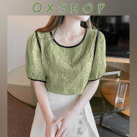 QXshop สินค้าน้องใหม่ ?เสื้อแฟชั่นสไตล์โคเรีย เสื้อผ้าผู้หญิงสุดฮิตแห่งปี คุณหนู คุณนาย ไม่ไหว? แขนลายลทรงตุ๊กตา ดีเทลเสื้อเก๋ไม่ซ้ำ