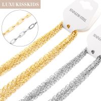 【CW】ﺴ❦❡  LUXUKISSKIDS Sweater Chains Wholesale Gold Color 316L Necklace 2022 New Collier