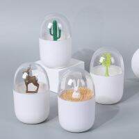 Cartoon Animal Tree Toothpicks Holder Plastic Cotton Swab Storage Box Cotton Bud Holder Case Home Table Decor