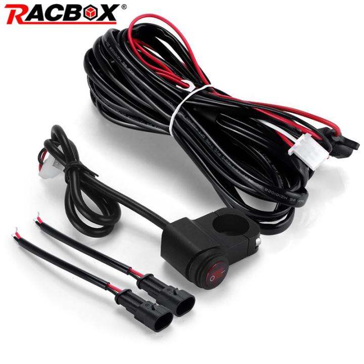 Motorcycle Fog Lights Wire Switch Harness Motorbike Headlight