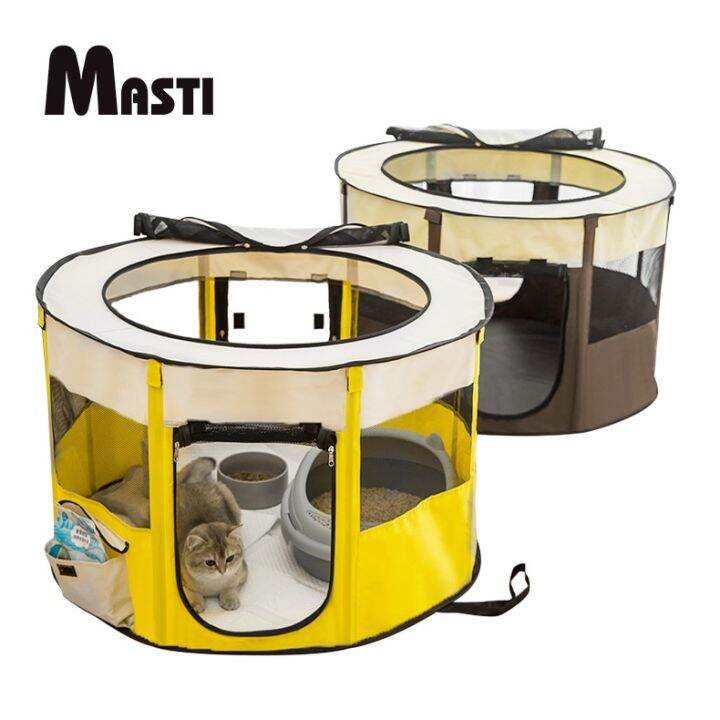 masti-ส่งจากไทย-ห้องส่งแมว-เต็นท์ปิดพับ-กล่องเพาะพันธุ์-คอกสัตว์เลี้ยง-กรงสัตว์เลี้ยง-พับได้-เต็นท์-คอกหมาพับได้-คอกแมว-คอกแปดเหลียม-ที่นอนหมาแมว-พกพาสะดวก-กรงแมวพับได้-3size-หนาพิเศษli0253