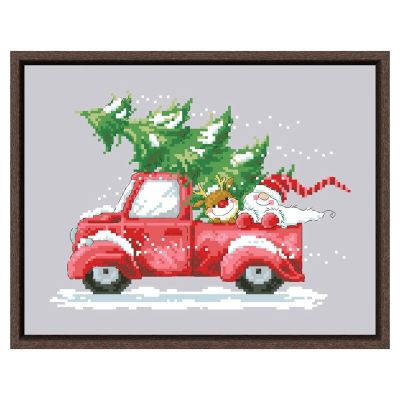 Christmas tree delivery cross stitch kit cotton silk thread 18ct 14ct 11ct silver canvas count print stitching embroidery Needlework