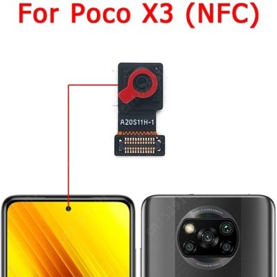 【☸2023 New☸】 anlei3 กล้องหน้าหลังสำหรับ Xiaomi Mi Poco X3 Nfc ด้านหลังหันหน้าไปทางด้านหน้าโมดูลกล้องหลัง Selfie อะไหล่สำรอง