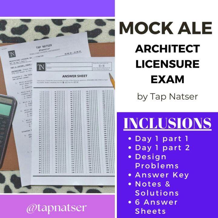 PRINTED MOCK BOARDS For ALE Review (Mock Architect Licensure Exam By ...