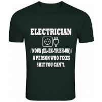 Funny Electrician Slogan Mens T-Shirts Fashion 2019 Casual Slim Fit Clothes Cool Tees