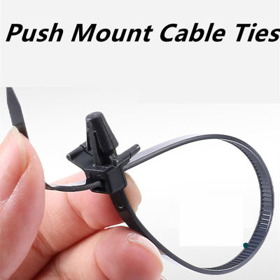 500 ชิ้น 3x100 มิลลิเมตร Push Mount ลวดผูก, สกรูไนลอน push mount cable tie zip tie band wrap-Yrrey