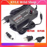 KYLE Wild Shop AC 100-220V to DC 3-12V 5A Adjustable Power Adapter CCTV Camera Power Supply for Led Strip Light Display Screen Charger E1