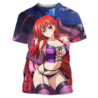 โรงเรียนมัธยม DxD เสื้อยืดเซ็กซี่อะนิเมะการ์ตูนสาว 3D พิมพ์ Street Wear ผู้ชายผู้หญิงแฟชั่นพลัสขนาดเสื้อเด็กเสื้อยืดเสื้อผ้าด้านบน XS-5XL