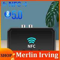 Merlin Irving Shop NFC Bluetooth-compatible 5.0 Receiver Adapter 3.5mm RCA AUX Audio Adapter Wireless Receiver with Mic Adapter for Car