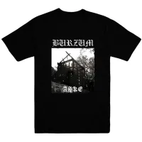 พิมพ์ที่ดีเยี่ยมผู้ชายรอบคอเสื้อยืด burzum aske ปกเสื้อยืดที่ดีแขนสั้นผู้ชายออกแบบเสื้อยืดผ้าฝ้ายประเดิม