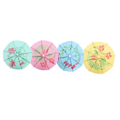 300 Mixed Paper Cocktail Umbrellas Parasols for Party Tropical Drinks Accessories