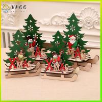 VHGG Year DIY Crafts Home Decor Xmas Santa/Elk/Snowman Wooden Ornaments Christmas Tree Decoration