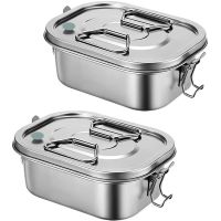 Lunch Box Stainless Steel Lunch Box Lunch Box Container with Airtight Valve Handle Kids Adult Double Wall Metal