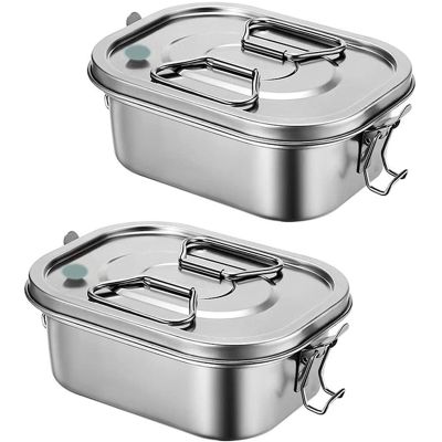 Stainless Steel Lunch Box with Airtight Valve Handle Kids Adult Double Wall Metal