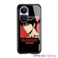 Serpens เคส OPPO Reno10 Pro 5G ผู้ชายหรูหราอนิเมะญี่ปุ่นสำหรับเด็กผู้หญิงเสื้อสแลมดังก์เคสกระจกนิรภัยมันวาวกันกระแทก