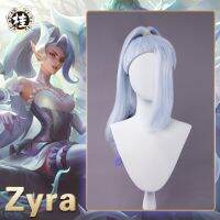 UWOWO LOL Zyra คอสเพลย์ลีกของ Peruca Jogo วิกคอสเพลย์ตำนานคริสตัลรอซาไซรา65Cm Brazul Cabelo Rabo De Cavalo