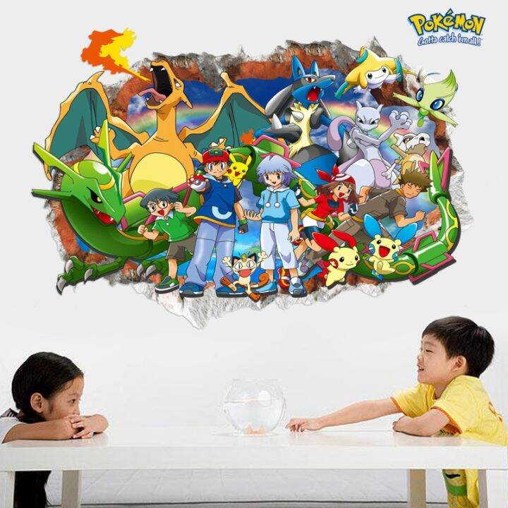 24-home-accessories-ภาพอนิเมะโปเกมอน-pikachu-charizard-pvc-สติกเกอร์ติดผนัง3d-วอลล์เปเปอร์ห้องเด็กห้องนอนห้องนั่งเล่นโรงเรียนอนุบาล-kado-ulang-tahun