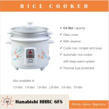 Hanabishi Rice Cooker Black series (1L, 1.5L, 1.8L & 2.8L) HHRC BLK