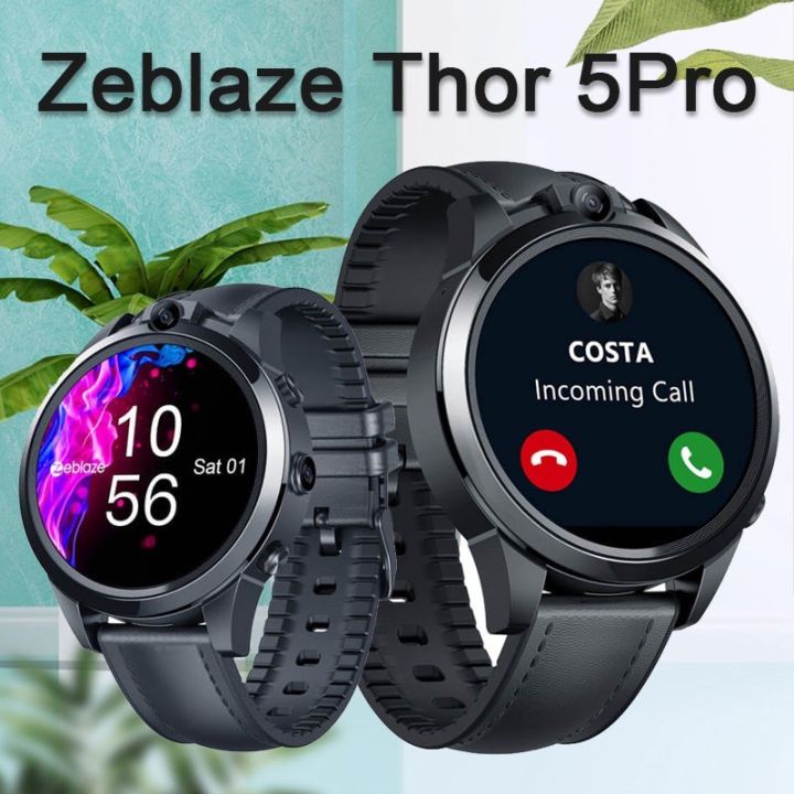 værtinde Render Gnide Zeblaze Thor 5 PRO Smart Watch Ceramic Bezel 5 MP Dual Camera 1.6 inch HD  Big Screen 3+32GB GPS 800 mAh | Lazada