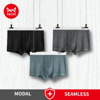 MiiOW 3Pcs  Sexy Men Underwear Man Boxer Underpants Breathable Modal Innerwear Mens Panties Bxoers Shorts Under wear MW023