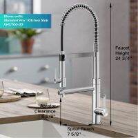 Kitchen spring design faucet universal rotation retractable cold and hot water tank can use double faucets