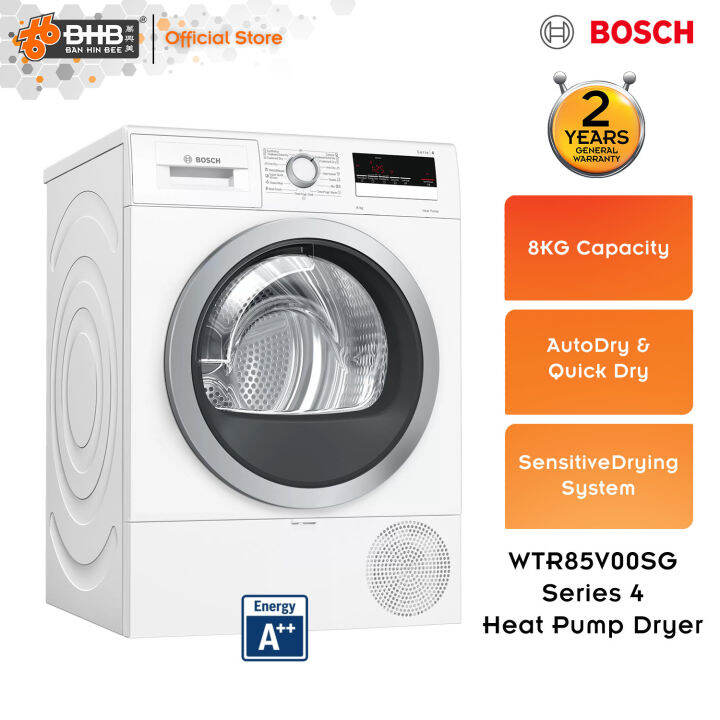 Bosch Tumble Dryer 1000rpm Series 6 Heat Pump Dryer 9 kg WQG24200SG