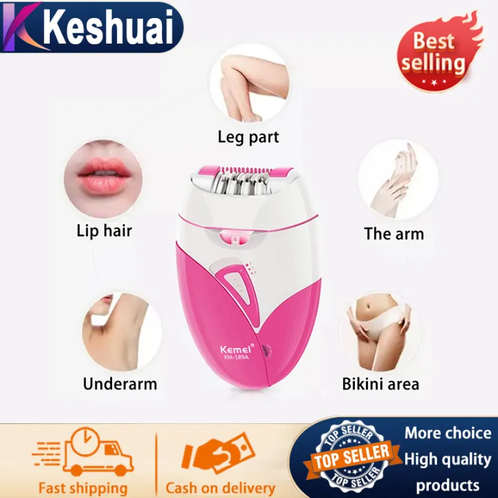 Kemei Woman's Epilator USB Charge Hair Removal Machine Electric  Rechargeable Lady Shaving Trimmer Hair Removal Personal Care Female pubic  hair trimmer | Lazada PH