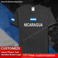 Nicaragua Custom Jersey Fans DIY Name Number Brand LOGO High Street Fashion Hip Hop Loose Casual T-shirt NIC Nicaraguans