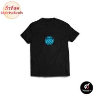 เสื้อยืดลําลอง ผ้าฝ้าย 100% แขนสั้น พิมพ์ลาย Iron Man Tony Stark Marvel Avengers Reactor สีดํา พลัสไซซ์ XS-XXXL ของขวัญว  P0V1