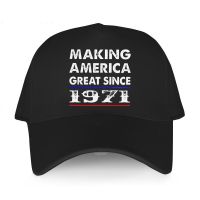 8ALN 【In stock】Men Adult Adjustable Cap Making America Great Since 1971 Cotton Casual hats 51th Birthday gift Trendy outdoor baseball caps