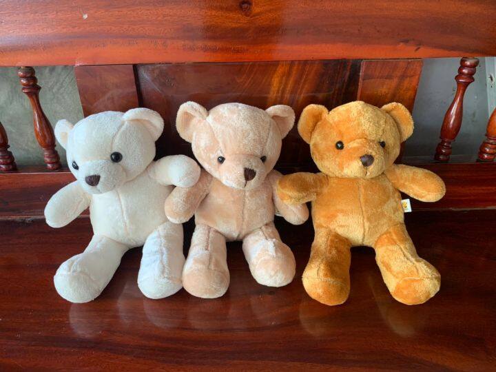 ตุ๊กตาหมีเทดดี้-teddy-bear-ตุ๊กตาหมีน่ารัก-ใส่เสื้อคอปก-เลือกสีเสื้อและสีหมีได้จ้า-หมี-diy-ตุ๊กตา-น่ารักๆ-พร้อมส่ง-ของขวัญปัจฉิม