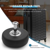 OD 50mm 4 Sets of Luggage Suitcase Replacement Wheels Axles Deluxe Repair Tool