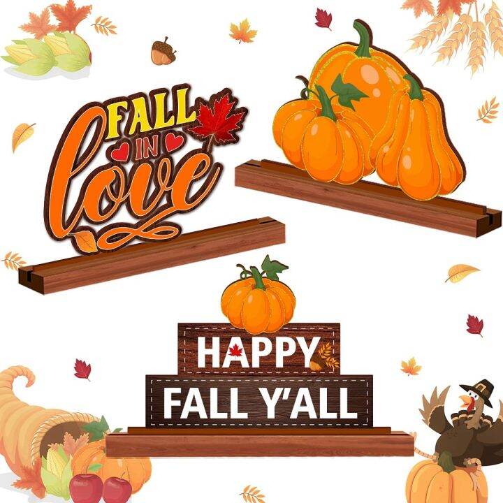 jollyboom-fall-โต๊ะไม้กลาง3ชิ้นป้ายไม้ตก-happy-fall-yall-fall-in-love-ฟักทองไม้โต๊ะยืน-decors-สำหรับวันขอบคุณพระเจ้า-fall-in-love-ตกแต่งห้องอาบน้ำเจ้าสาว