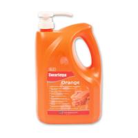 สบู่เหลวล้างมือ Swarfega Orange ขนาด 4ลิตร สำหรับล้างมือที่มีคราบน้ำมันจารบี/น้ำมันทั่วไป (แกลลอน)